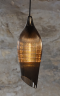 Carmen M Ribbed Smoke Pendant