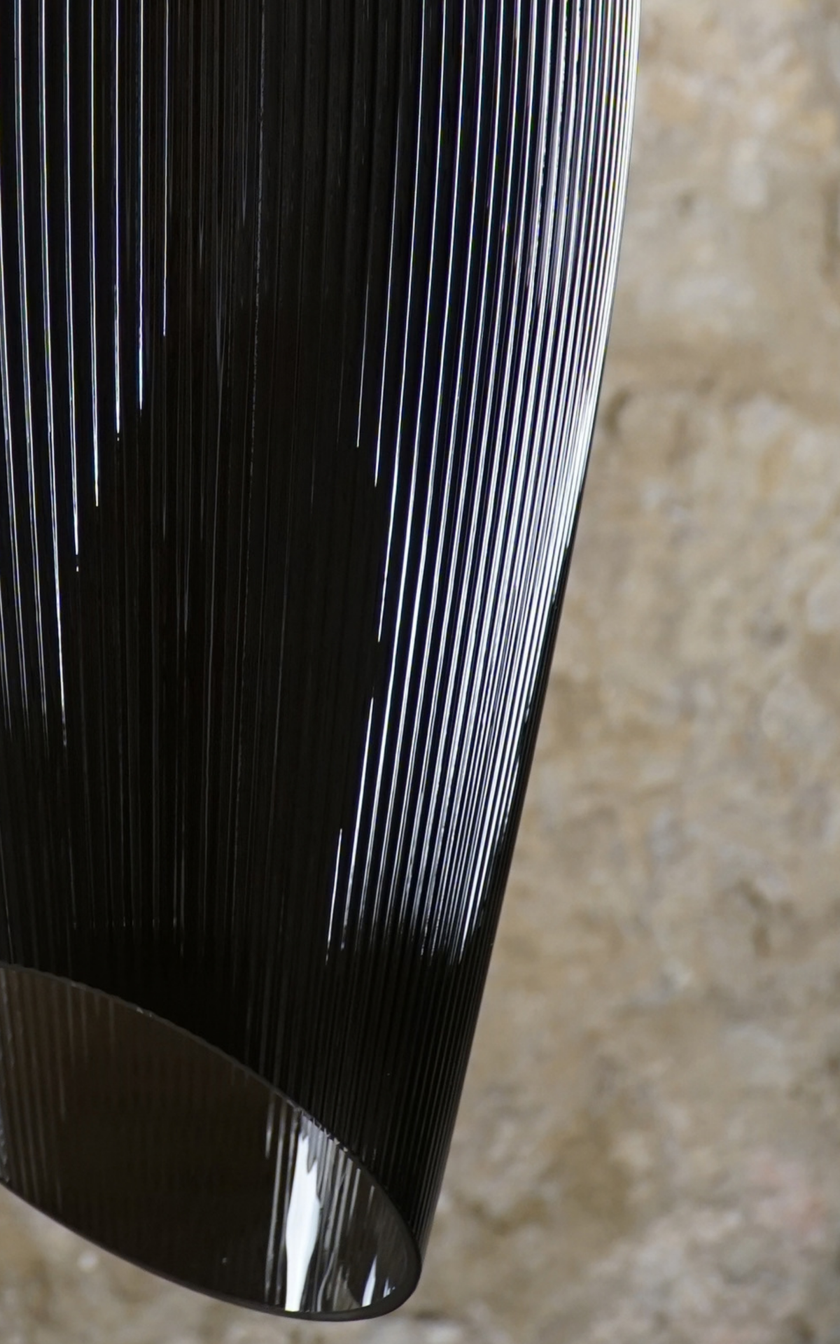 Carmen L Ribbed Smoke Pendant