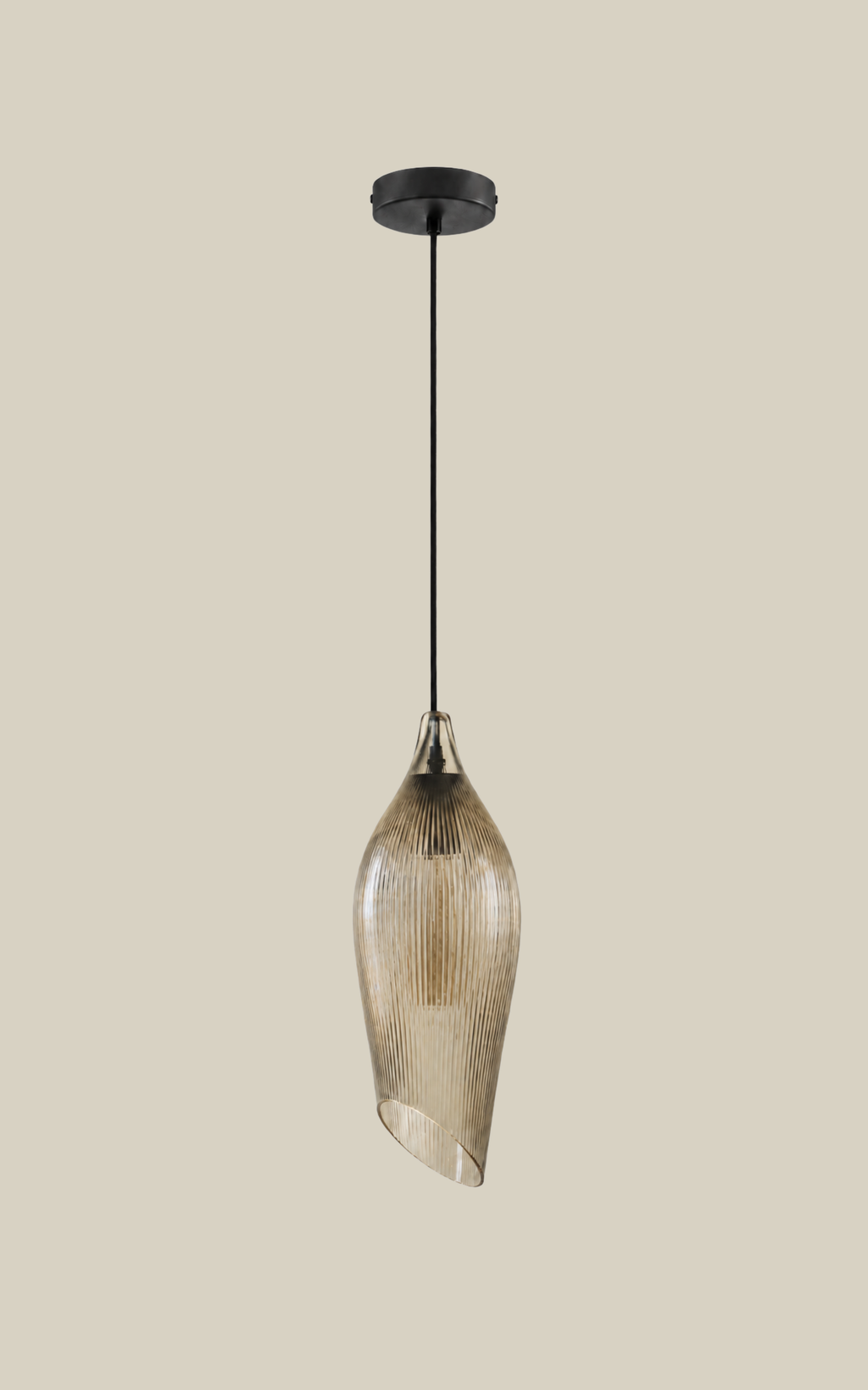 Carmen M Ribbed Cognac Pendant