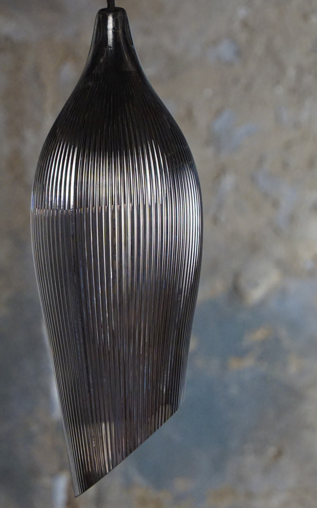 Carmen M Ribbed Smoke Pendant