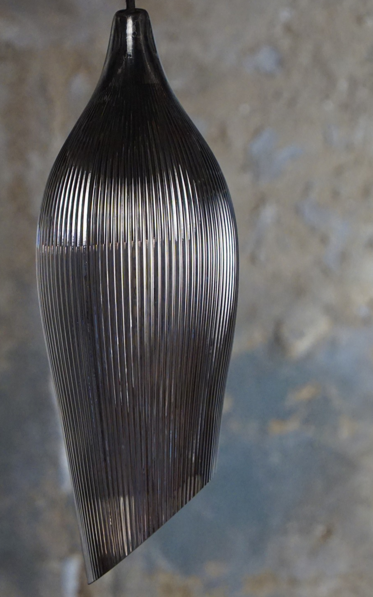 Carmen M Ribbed Smoke Pendant