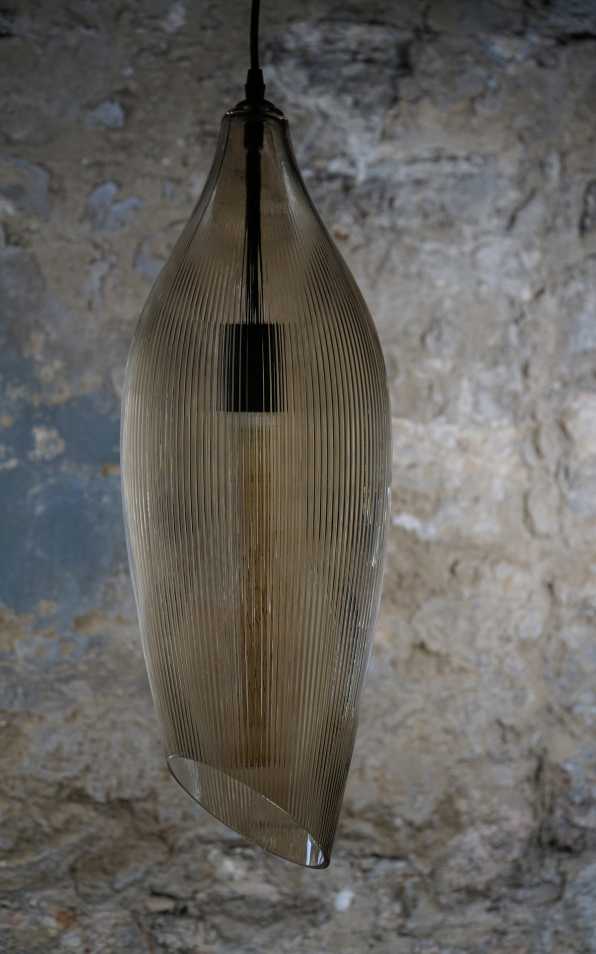Carmen L Ribbed Cognac Pendant